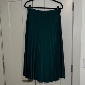 Emerald Green Pleated JCrew Skirt